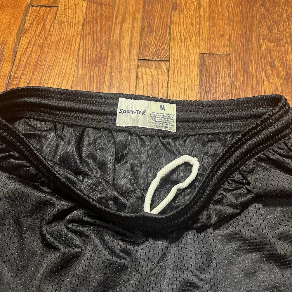 West Virginia University Sportek Shorts Size Medium Black Polyester Preowned